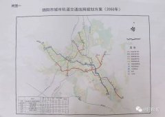 绵阳城市轨道交通规划5条线公里（内附线路图快